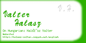 valter halasz business card